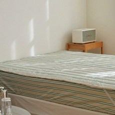 maatila Vintage Mansion系列 60支高密度純棉固定帶床墊, 綠色條紋