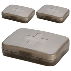 特別商店 旅行用方塊藥盒 黑色, 3個