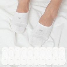 NO DESIGN 高級鞋頭加固蝴蝶結羅紋船型襪10雙組