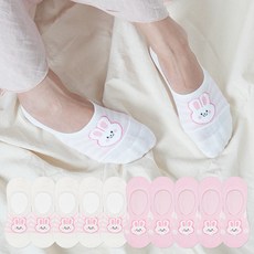 NO DESIGN 優質鞋頭加固毛圈布兔子船型襪10雙組