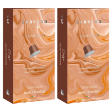 CARRARO 榛果風味 HAZELNUT FLAVORED COFFEE 咖啡膠囊 適用Nespresso Original 膠囊咖啡機, 5.5g, 10個, 2盒