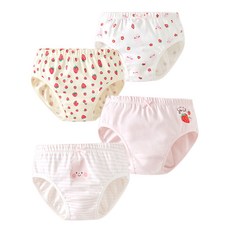 SHENOTERS盛特士 女童三角褲4件 90cm 透氣舒適, 草莓