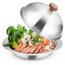 Le made 不鏽鋼 304 保濕圓頂蒸籠 多功能蒸鍋 + 鍋蓋組 1層, 1個, 28cm