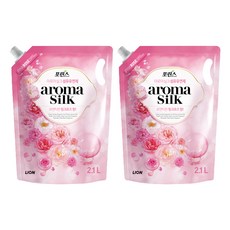 粉紅玫瑰味衣物柔軟劑補充裝, 2入, 2.1L