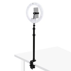 대한 방송 음식 소품 사진 촬영 조명 장비 클램프 링라이트 화이트 26.5 x 2 cm + 3단 데스크 거치대 세트, 1세트, KIT-DMS3-03