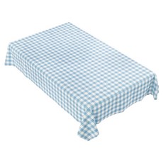 北歐風餐桌布桌巾茶几桌墊 PVC防水防燙防油可水洗擦拭, 淺藍色, 1個, 135 x 90cm