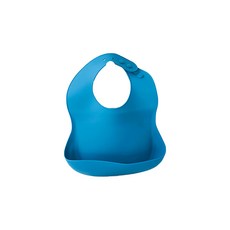 Moms Tree 矽膠吃飯圍兜, 土耳其藍, 1入