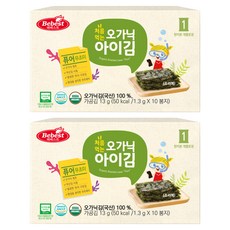 Bebest 孩童烘烤海苔 10包入, 無調味, 13g, 2盒