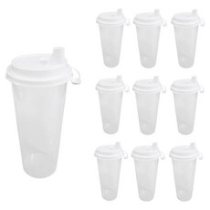 Iroul Saenghwal 有益生活 可重複使用杯 700ml x 10入 + 免吸管杯蓋 10入 套組, 1套