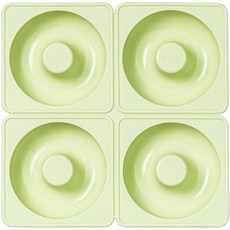 sillymann Century Garden鉑金矽膠甜甜圈4格模具 WSK4070, 1個, 薄荷綠