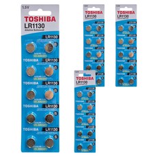 도시바 알카라인 버튼 건전지 LR1130, 10개입, 4개