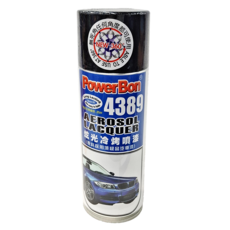 PowerBon 錫宏興業 炫光冷烤噴漆 400ml 快速修補刮痕 持久抗褪色, 1瓶, #4402 黑色