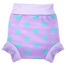 Splash About 游泳尿布褲 活力滿天星 粉紫 皮料厚度1MM, 中型(M), 1件