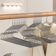理享家 實心四層 強力防滑衣架 24個, 40.5x18cm, 沉穩灰