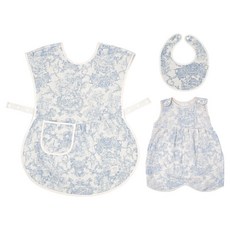 EmonG Toile de Jouy 媽媽圍兜 + 睡眠背心 + 圍兜 懷孕生產禮盒組