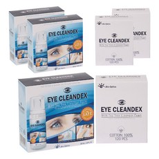 바이오옵틱스 아이클린덱스 단백질제거 눈꺼풀 세정제 + 솜 120p, 3세트
