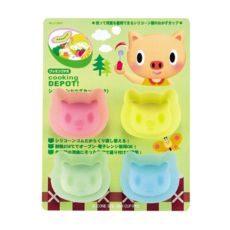 PEARL LIFE 珍珠金屬 矽膠分菜杯 Buta C-3907 大號, Multi-color, 1個