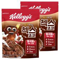 Kellogg'S Chex Choco 五穀巧克力格格脆麥片, 570g, 2包