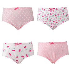 BASE ALPHA ESSENTIALS 女童有機無螢光純棉三角內褲 4件組