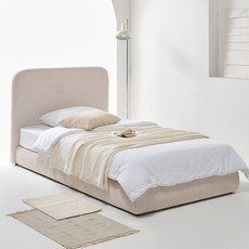 도모 메르 코듀로이 침대 헤드형 프레임 단품 방문설치, 크림