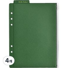 PLEPIC Classy A5活頁夾收納袋 Cottage Green, (03 Cottage Green), 4個