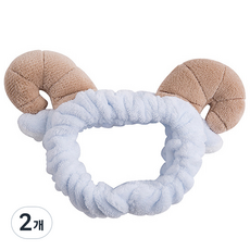 Minimaxi Beauty 羊角洗護髮帶, 藍色, 2個