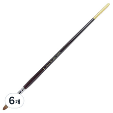 화홍 인조 합성모 아크릴 평붓 848, 10호, 6개