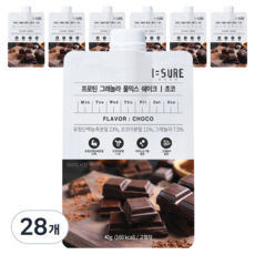 I SURE 格蘭諾拉麥片全混合奶昔 巧克力 袋裝, 40g, 28個