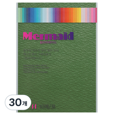 두성 칼라 머메이드지 진초록색 A4 178g W25, 30개