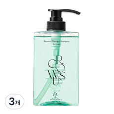 그로우어스 리커버 테라피 샴푸 포 맨, 3개, 500ml