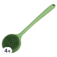 Black Join 雙面矽膠身體刷, 綠色, 4個, 1入