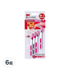 3M 護牙牙間刷 L型, 0.7mm, 4支, 6組