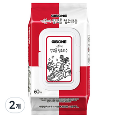 기본에 알코올 청소티슈 캡형 60매, 2개
