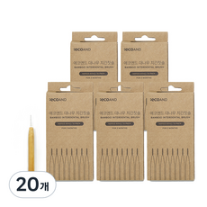 에코앤드 대나무 치간칫솔 SSSS, 20개, 8개입