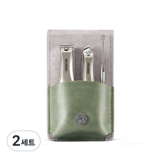 Mr Green 不銹鋼指甲刀套裝 3p + 高級袋 MR6304, 綠色, 2組
