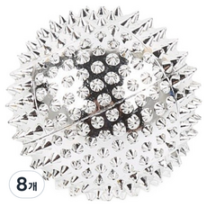 덴빌리어 상쾌한 쾌적한 마사지 기구 5.6cm, 8개, 실버