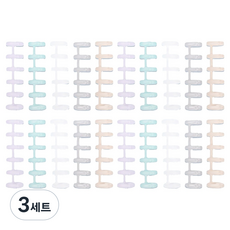 투데이리빙 6공 바인더 루즈링 CD_OOS_AL081A 5종 x 4p 세트, 반투명, 3세트, 12mm