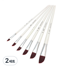 Byfit 水彩刀鋒型6件組, 2套, 2號, 4號, 6號, 8號, 10號, 12號