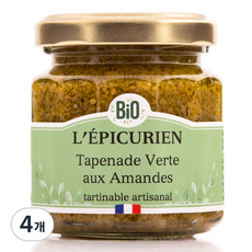레피큐리앙 유기농 그린올리브 타프나드 스프레드, 100g, 4개