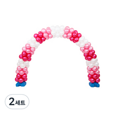 Joy Party 氣球拱門製作 僅氣球 粉色堆疊 珍珠白 48p + 珍珠淺粉紅 52p + 珍珠紫紅色 52p 套組, 混合色, 2套