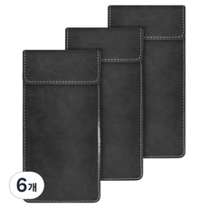 磁吸式帳單夾, 6個, 黑色