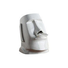 摩艾石像衛生紙盒, 淺灰, 1個