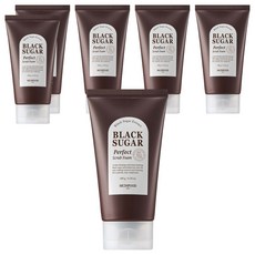 스킨푸드 블랙슈가 퍼펙트 스크럽 폼, 180g, 6개