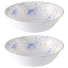 Corelle Brands 康寧餐具 紫花系列 深盤 Set, 2個, 13.7*2.4cm, 白色