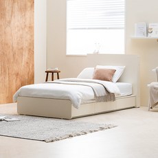 레이디가구 모노 수납 침대 프레임 방문설치, 아이보리