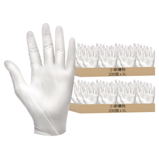 小麥購物 一次性手套 透明 PVC材質 XL, 100個, 4盒