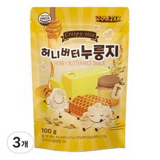 와우작 허니버터 누룽지, 3개, 100g, 3개