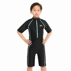 zetessport 男童短袖五分連身泳裝 1562