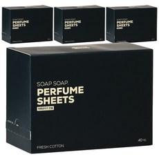 Sop Sop 衣物護理機香氛紙 纖維柔軟劑 清新棉花香 正裝, 40張, 4個