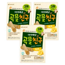 아이배냇 곡물친구, 치즈, 40g, 3개
